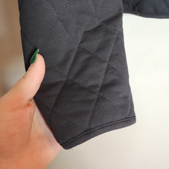 Lululemon Black Quilted Calm Jacket Size 6 Soft Cotton Athleisure Active Cozy - Picture 11 of 16